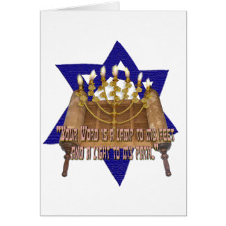 Cartão Thy palavra é uma lâmpada a meus pés