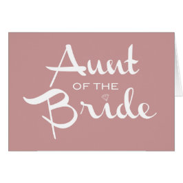 Cartão Tia da Noiva White em Mauve