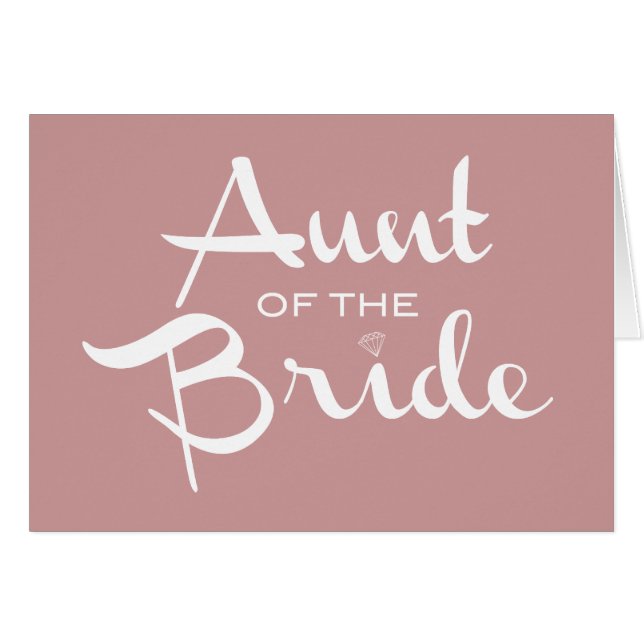 Cartão Tia da Noiva White em Mauve (Frente Horizontal)