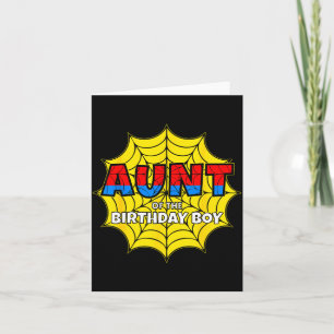 Cartão Tia das Crianças do Menino do Aniversário Tema da