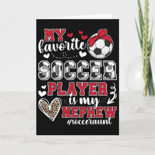 Cartão Tia de Futebol do Meu Sobrinho Tia de um Jogador d