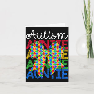 Cartão Tia do autismo tia dia de conscientização do autis