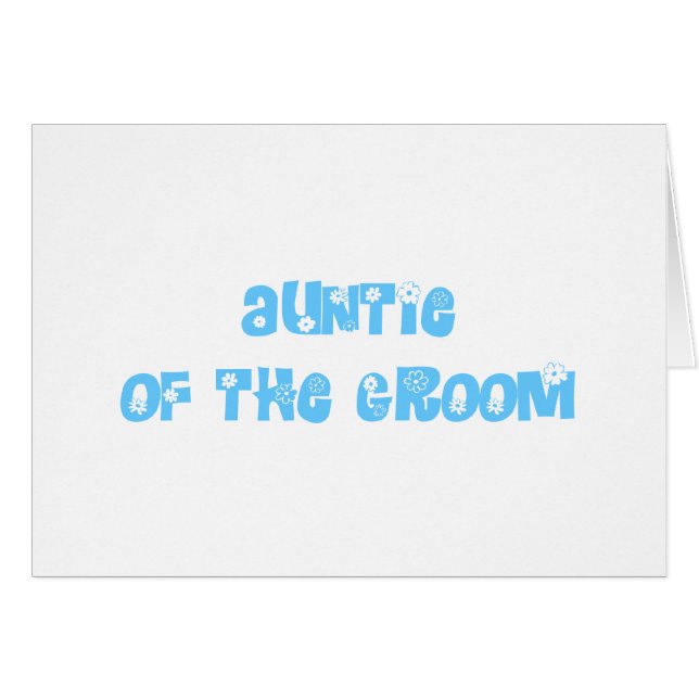 Cartão Tia do Groom (Frente Horizontal)