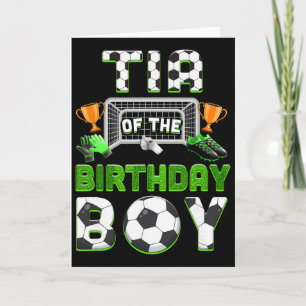 Cartão Tia do Menino do Aniversário Família de Futebol Co