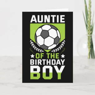 Cartão Tia do Time de Aniversário do Jogador de Futebol d