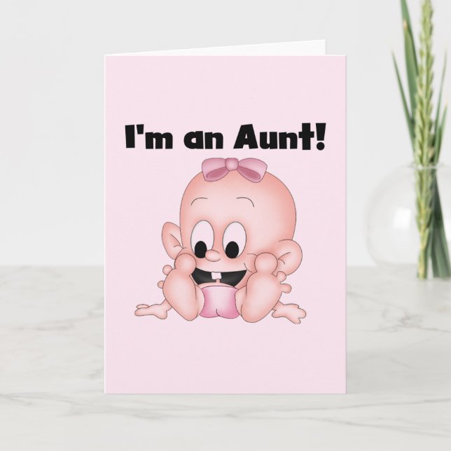 Cartão Tia dos Camisetas e presentes da Nova sobrinha (Frente)