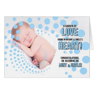 Cartão Tia Nova e Parabéns do Tio no Azul Sobrinho