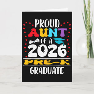 Cartão Tia Orgulhosa Da Graduada Do Pré-escolar De 2026 D
