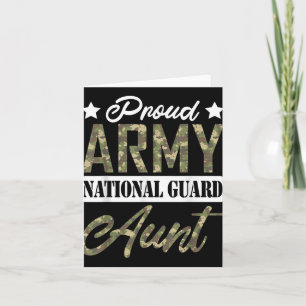 Cartão Tia orgulhosa da Guarda Nacional do Exército Famíl