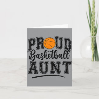 Cartão Tia Orgulhosa De Basquete De Um Jogador De Basquet