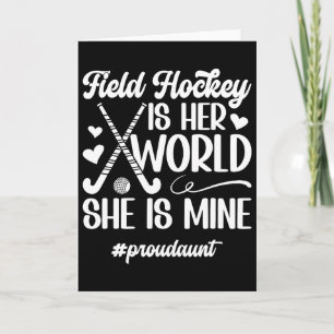 Cartão Tia Orgulhosa de Hockey de Campo Tia de um Pla de