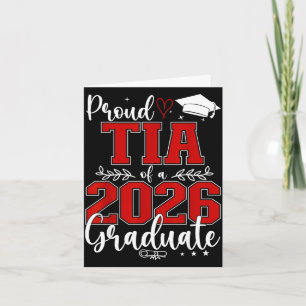 Cartão Tia orgulhosa de um formando da turma de 2026