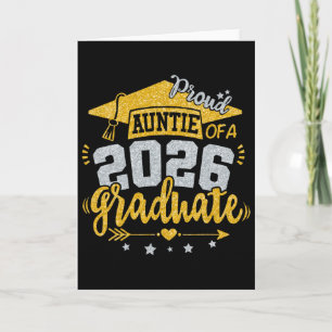 Cartão Tia Orgulhosa De Um Graduado Senior De 2026 Gradua