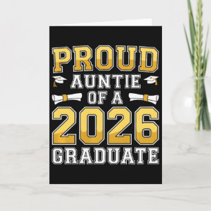 Cartão Tia Orgulhosa de uma Camisa de Graduada Feminina d