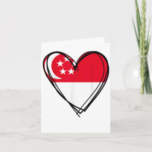 Cartão Tia Pai de Tia Menina de Singapura Ordenada Ordena