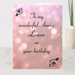 Cartão Tia Personalizada Aniversário