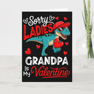 Cartão Tia Piada Engraçada Vovô é meu namorado T-rex Su