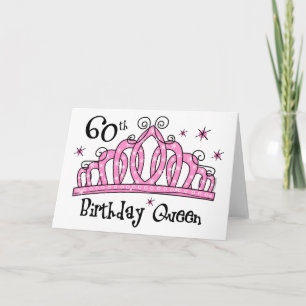 Cartão Tiara 60th Birthday Queen LT