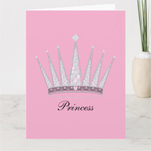 Cartão Tiaro Coroa de Aniversário da Princesa Rosa