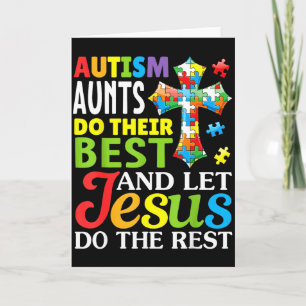Cartão Tias do Autismo Fazem o Seu Melhor Deixem Jesus Fa