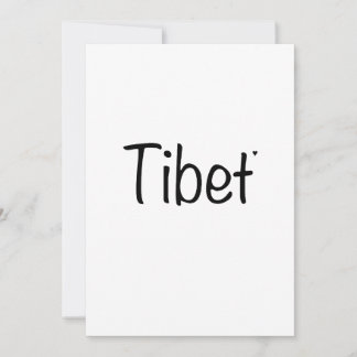 Cartão Tibet - minimalistic typography card