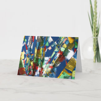 Cartão Tibetan prayer flags greeting card (blank inside)
