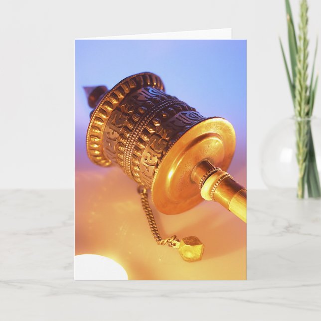 Cartão Tibetan Prayer Wheel (Frente)