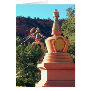 Cartão Tibetano Stupas