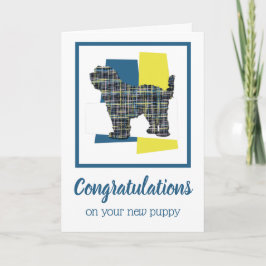 Cartão Tibetano Terrier Puppy Dog Parabéns Saudação