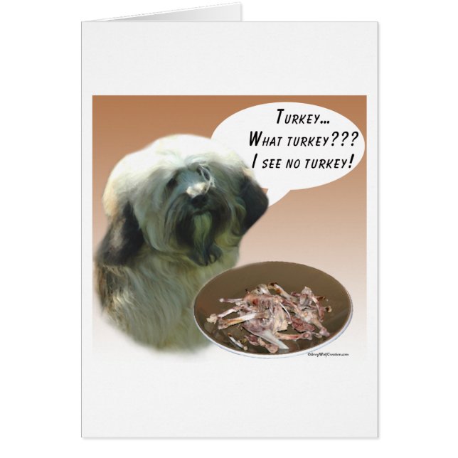 Cartão Tibetano Terrier Turquia (Frente)