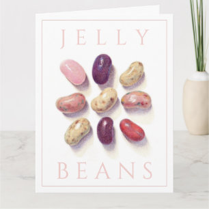 Cartão TIC TAC TOE JELLY BEANS Big Greeting Card