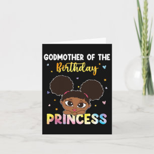 Cartão Tie Dye Godman A Princesa Negra de Aniversário