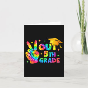Cartão Tie Dye, Graduação, 5, 5º ano, Dia Passado