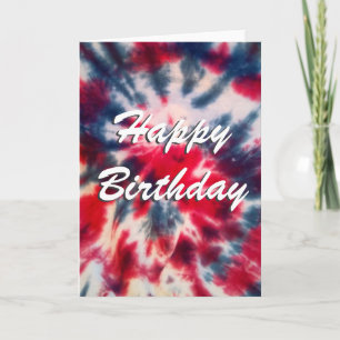 Cartão Tie Dye Happy Birday