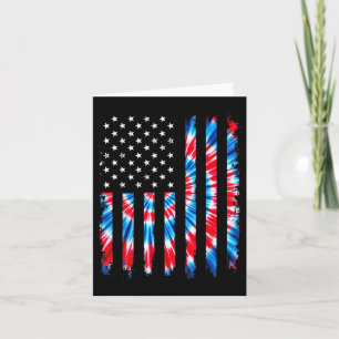 Cartão Tie Dye Usa Bandeira Americana Patriótica 4º De Ju