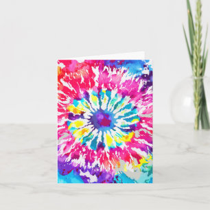 Cartão Tie Dye Watercolor Ink Batik Bohemian