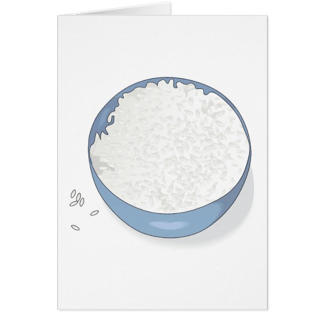 Cartão tigela de arroz branco (Frente)