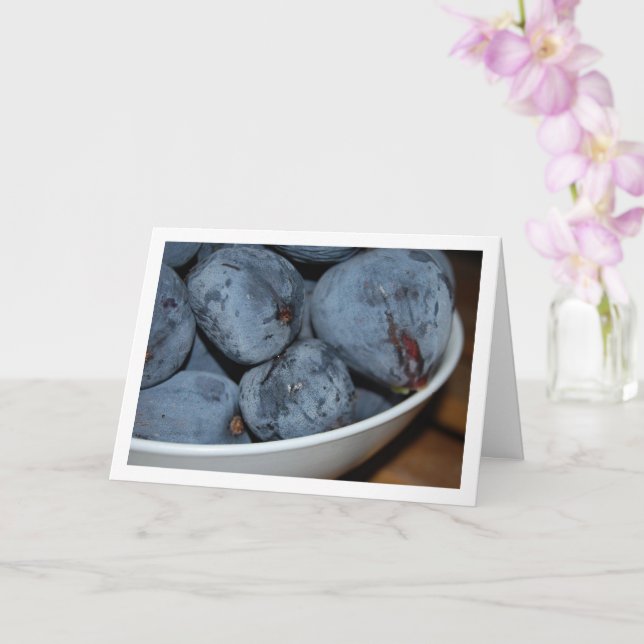 Cartão Tigela de Fruta de Figo (Orquídea)