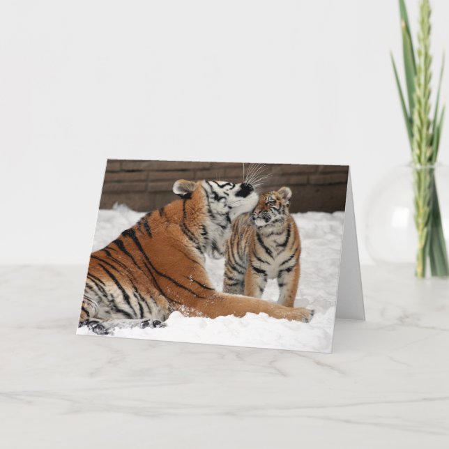 Cartão Tiger and Cub Mothers Day Card (Frente)