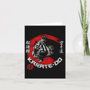 Cartão Tiger Karate - Símbolo Shotokan Dojo Training Kanj