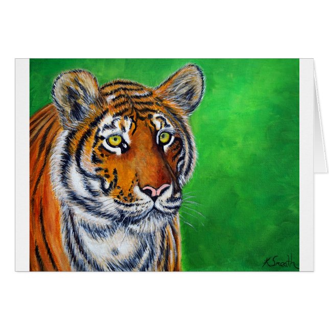 Cartão Tiger Painting (Frente Horizontal)