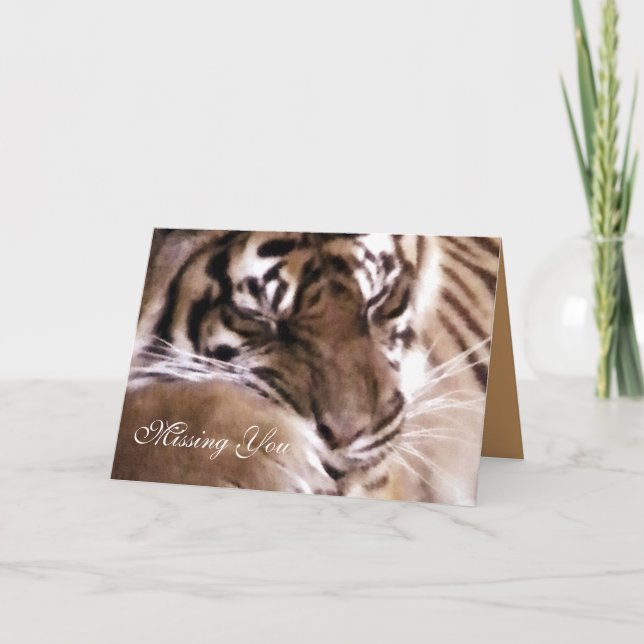 Cartão Tiger with a heart_ (Frente)