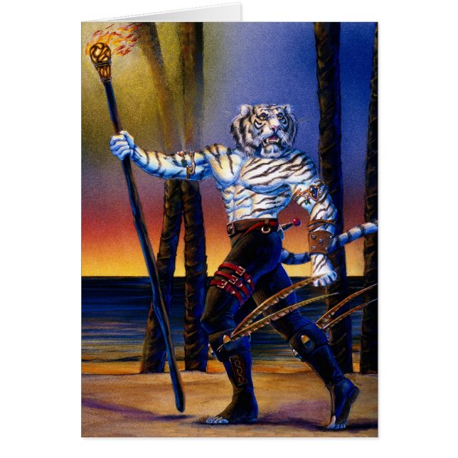 Cartão Tigerian Werecat Scout (Frente)