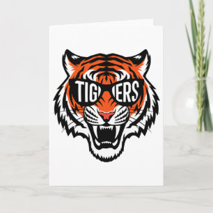 Cartão Tigers Esportes Vintage Nome Design Homens Mulhere