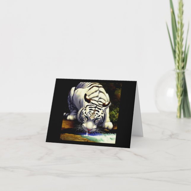 Cartão Tigre branco chinês (13) (Frente)