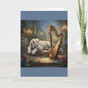 Cartão Tigre Branco & Harpa Dourada