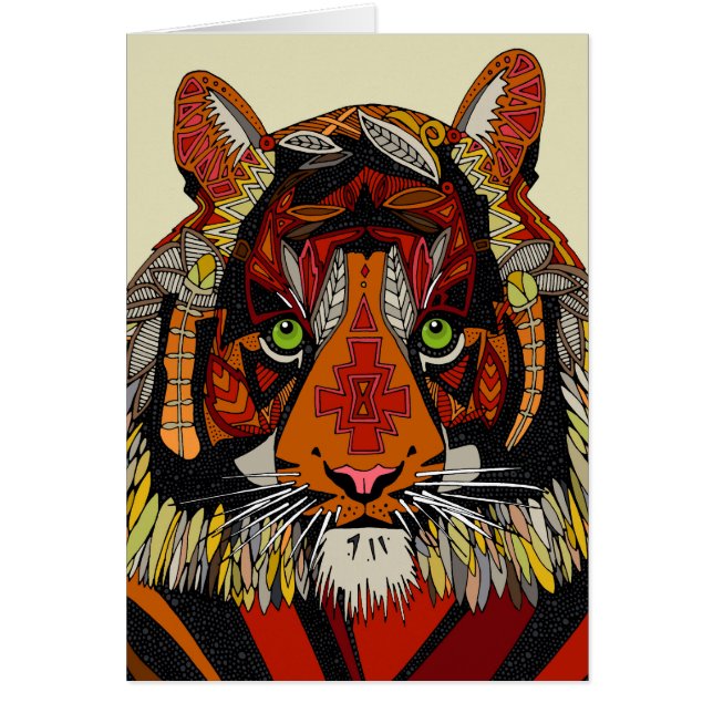 Cartão tigre-chefe natural (Frente)