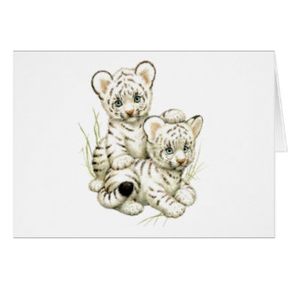 Cartão Tigre Cubs branco bonito