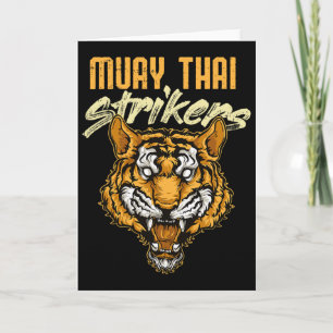 Cartão Tigre de Muay Thai Boxe Tailandesa Kickboxing Tail