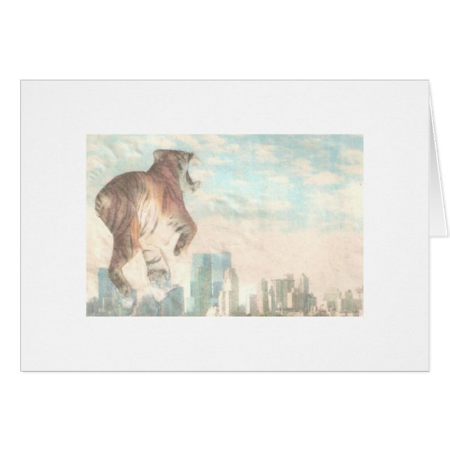 Cartão Tigre do tigre que queima-se brilhante (Frente Horizontal)